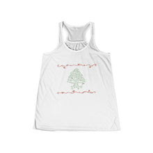 Load image into Gallery viewer, Lebanese Flag Doodle- Flowy Racerback Tank