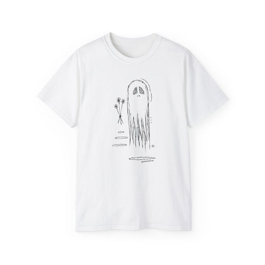 Howdoyoudood Ghost with Flowers Tee