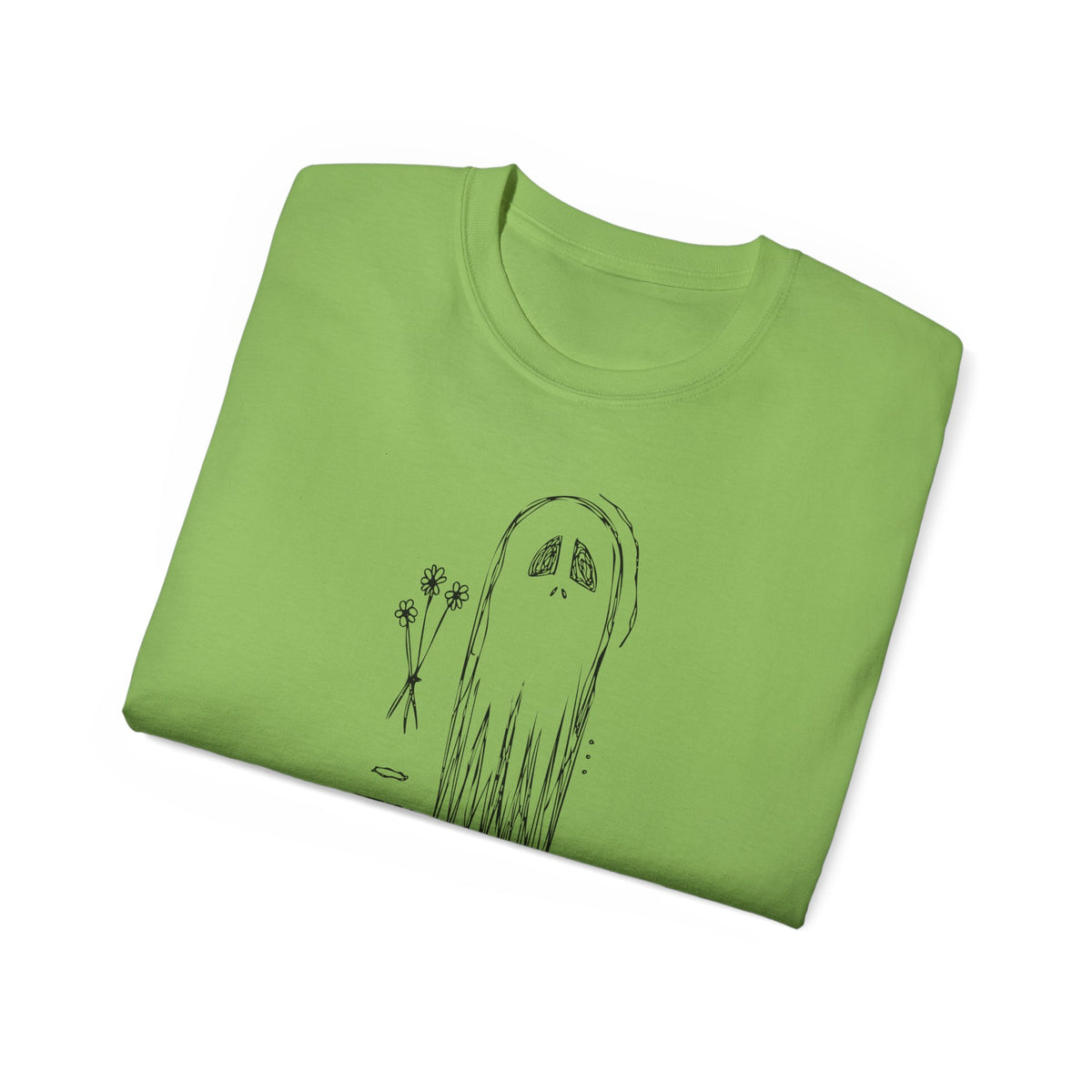 Howdoyoudood Ghost with Flowers Tee