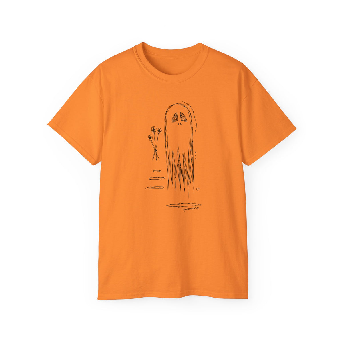Howdoyoudood Ghost with Flowers Tee