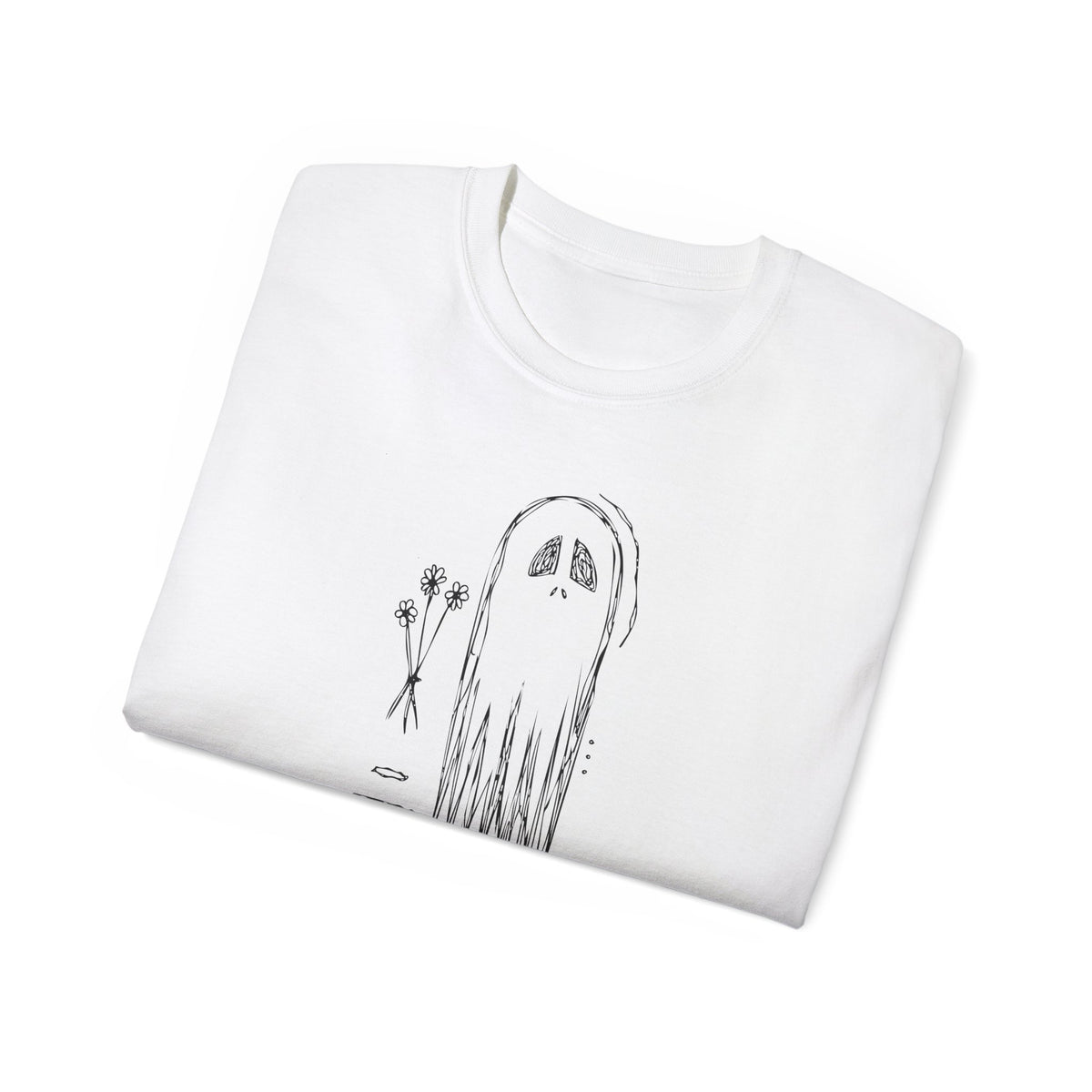 Howdoyoudood Ghost with Flowers Tee