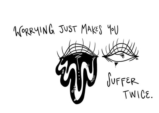 Worry Drippy Eye Doodle Print