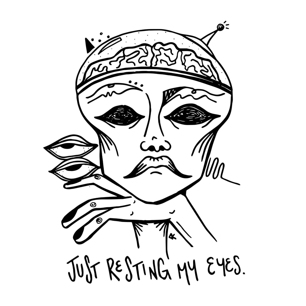Tired Cyborg Print